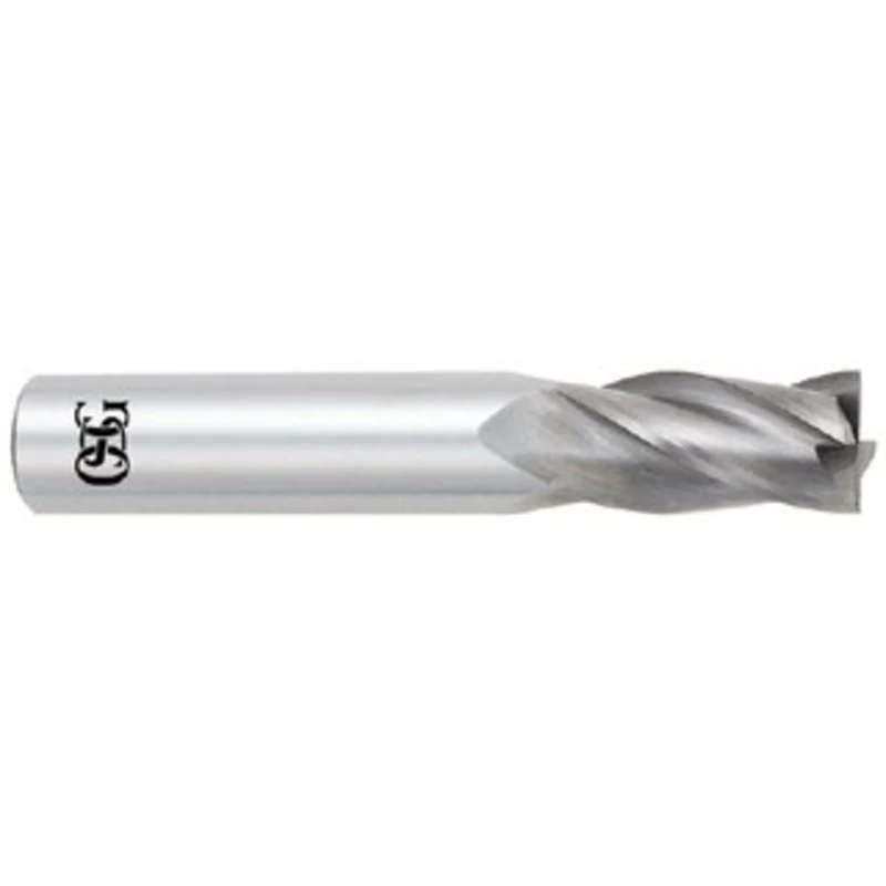 OSG 29/64, 1 LOC, 1/2 Shank Diam, 3 OAL, 4 Flute, Solid Carbide Square End Mill Single End, Uncoated, Spiral Flute, 3...